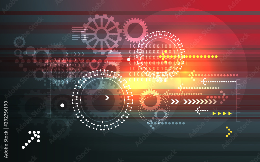 Gear Composition Abstract Background stock illustration