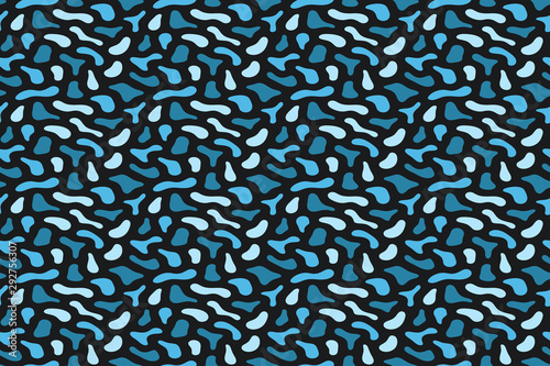 Blue liquid vector seamless pattern.