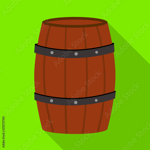 Vector design of cask and wine logo. Collection of cask and wooden vector icon for stock.