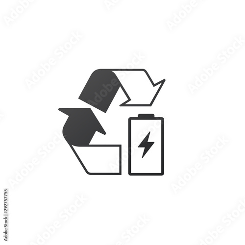 recycle symbol with battery...