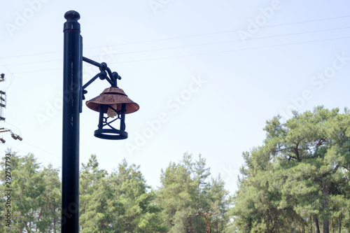 Street lamp on picnic area