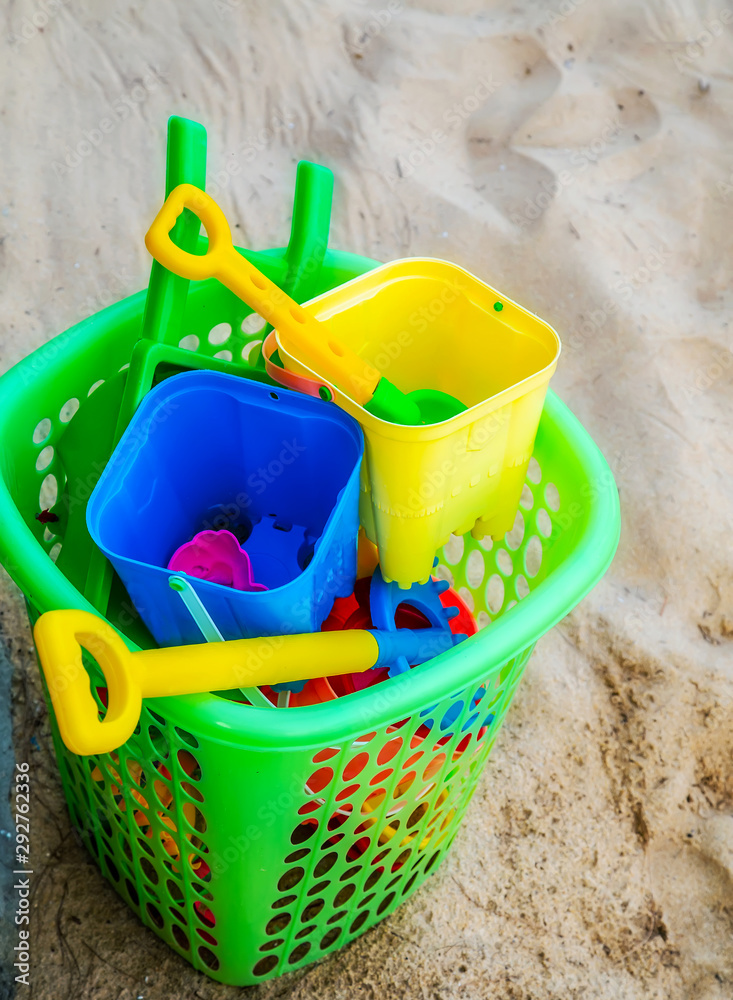 Toys for Kids sand kit on beach summertime Toys for Kids sand kit on beach summertime