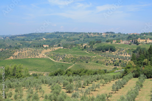 The Chianti  a rural region of Tuscany in the provinces of Florence and Siena  Tuscany  Italy