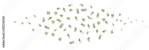 Dollar sign. American money. Cash background, us bill. Money falling.