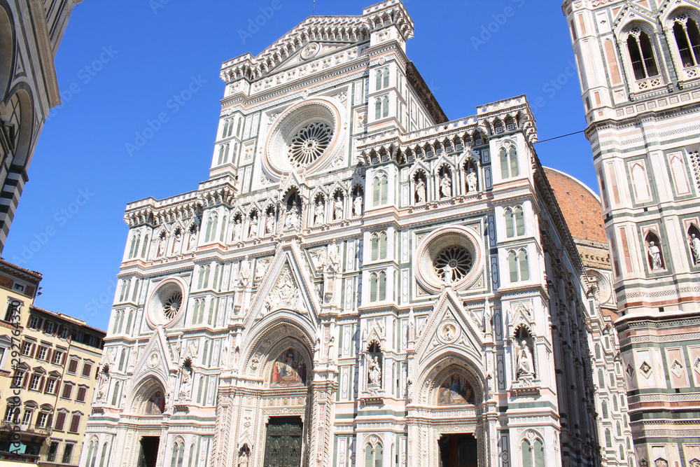 The amazing cathedral di Santa Maria del Fiore in piazza del duomo in Florence, city in central Italy and birthplace of the Renaissance, it is the capital city of the Tuscany region, Italy