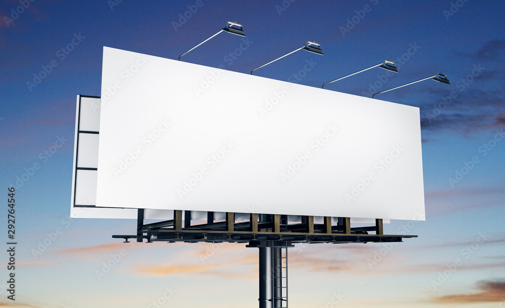 Obraz premium Empty white sky poster