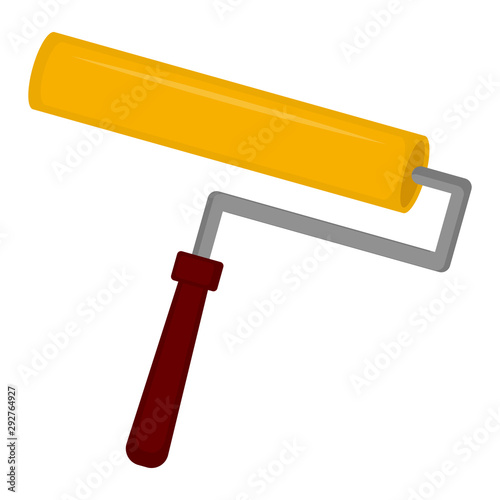 Isolated paint roller. Construction tools - Vector illustration