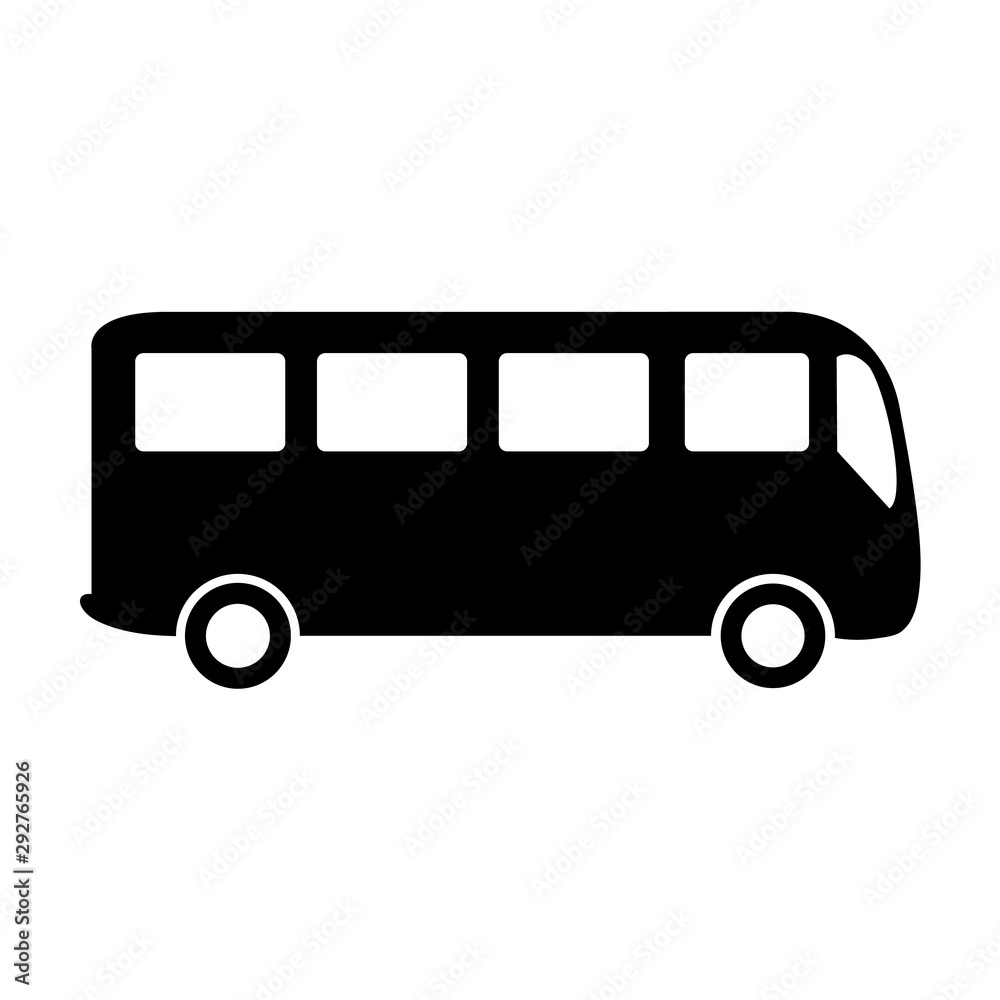 Bus icon, logo isolated on white background