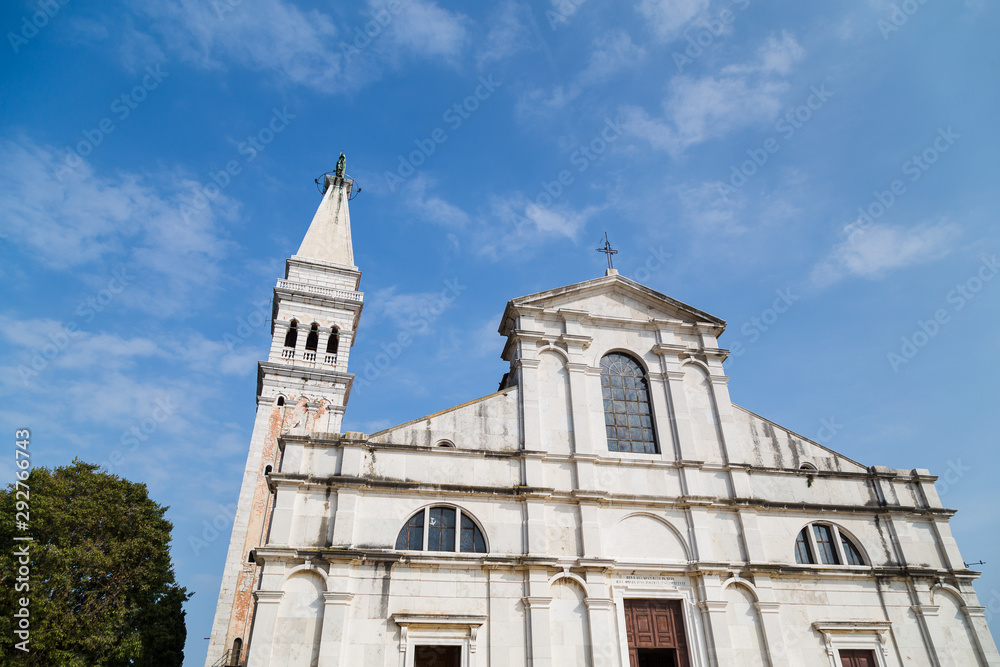 Basilica of St Euphemia pictured in the heart of the historic part of Rovinj.