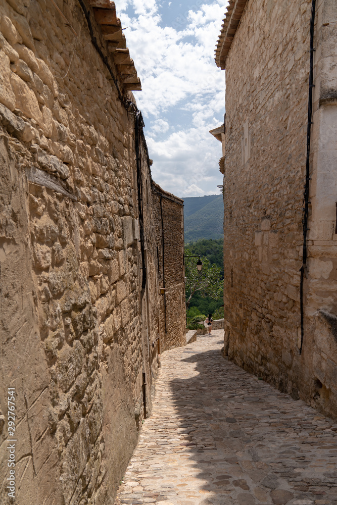 Lacoste city alley in Luberon Provence France