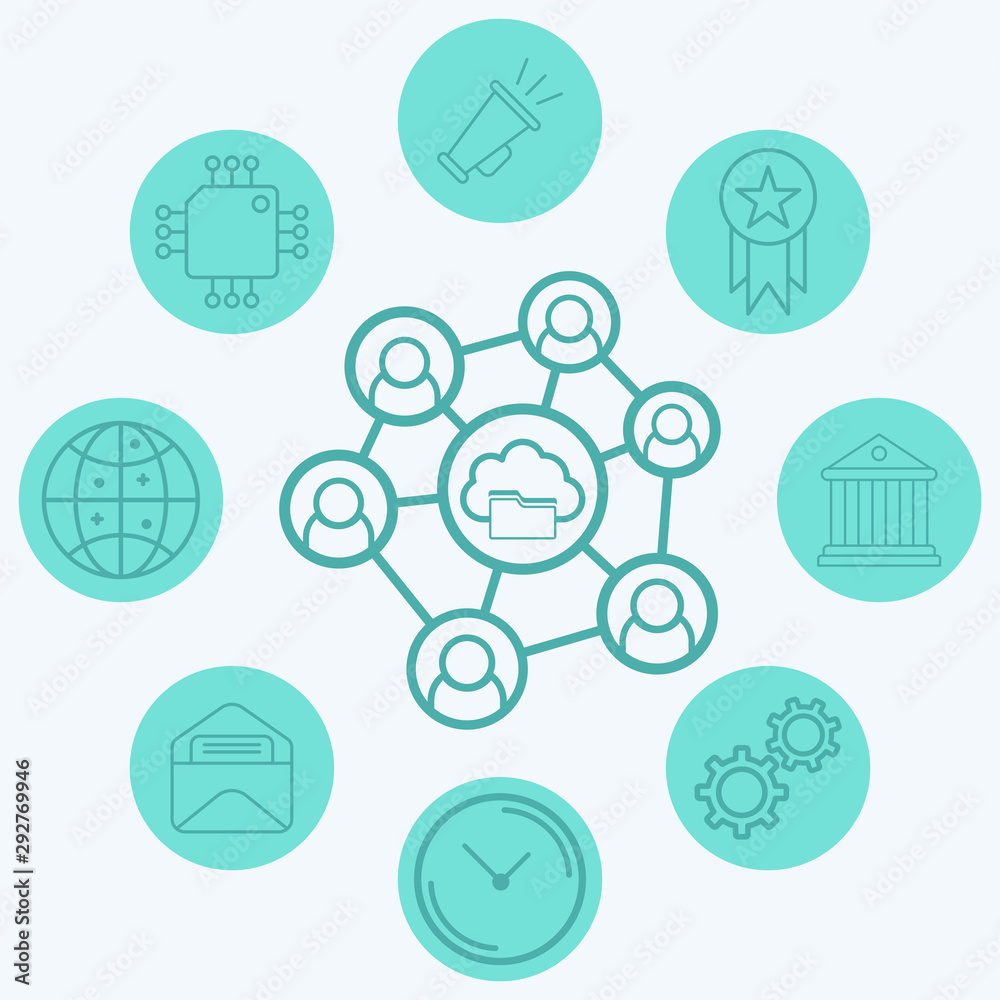 Cloud network vector icon sign symbol Cloud network vector icon sign symbol