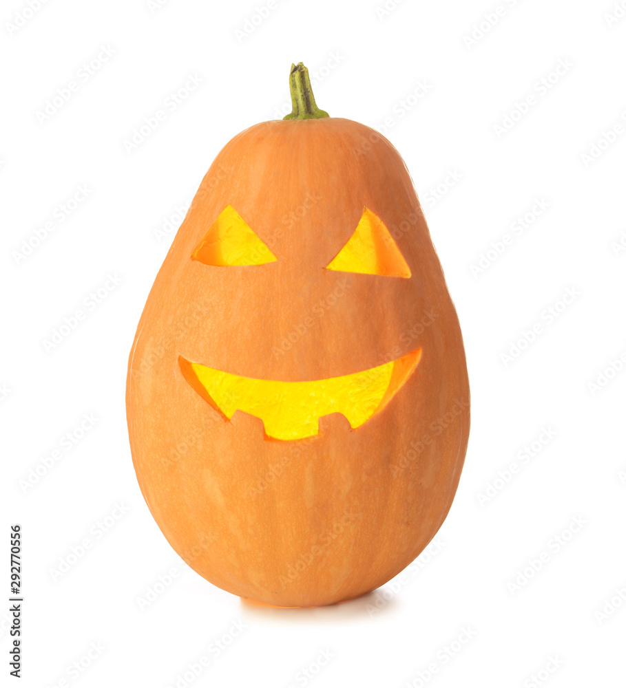 Fototapeta premium Halloween pumpkin on white background