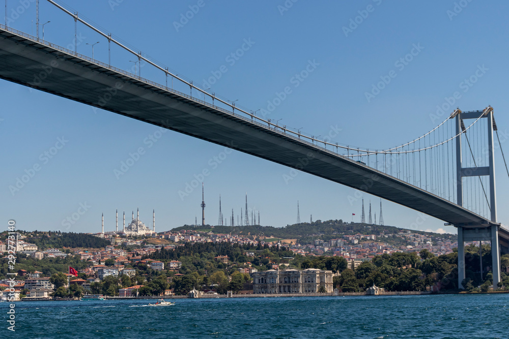 Fototapeta premium 15 July Martyrs Bridge over Bosporus in city of Istanbul