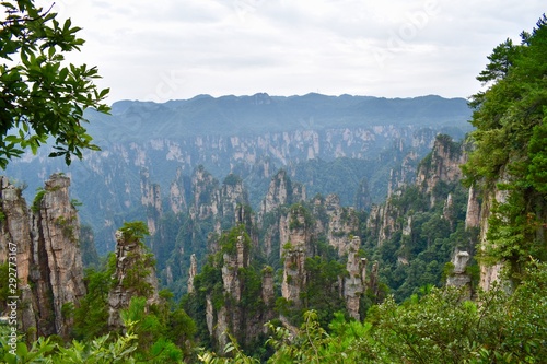 Sandstone Pillars at Tianzi Mountain, Zhangjiajie National Park, China