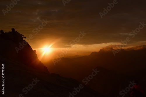 Sunrise over Mt. Huashan, China