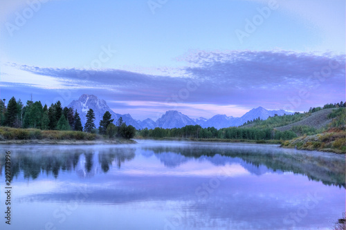 Alpen Glow at Oxbow Bend, Grand Teton, Wyoming