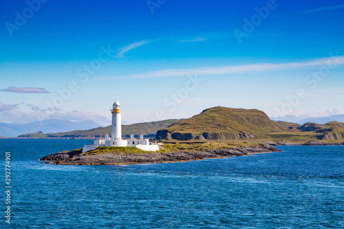 Eilean Musdile Lighthouse on the Isle of Lismore, Scotland photo