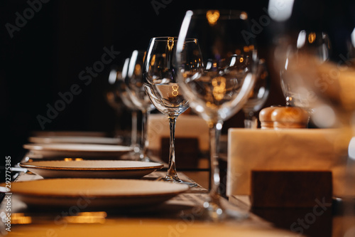 luxury tableware beautiful table setting in restaurant © loki_ast