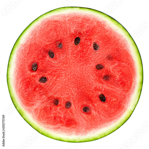 watermelon slice isolated on white background, clipping path, full depth of field