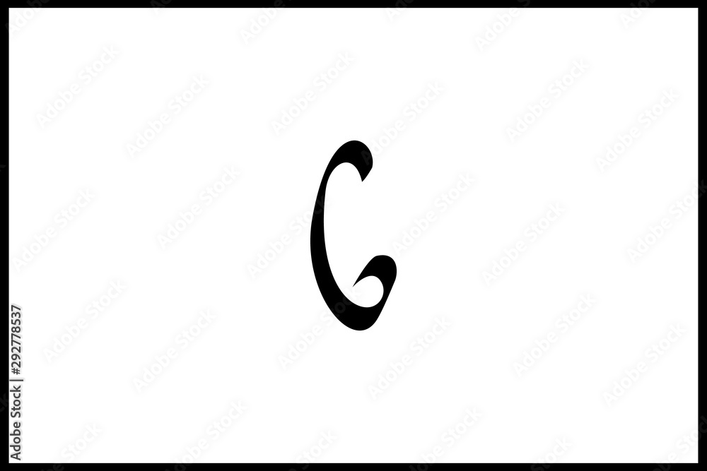 Obraz premium Roman rustic calligraphy font, capitals. G letter. Vector black letters isolated on white background