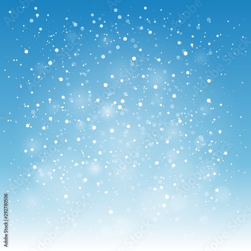 Simple snowfall blue background