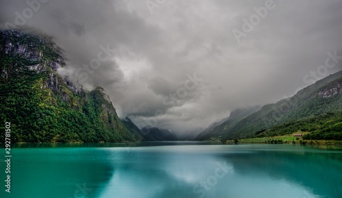 turquoise lake in the mountains © Stephanie