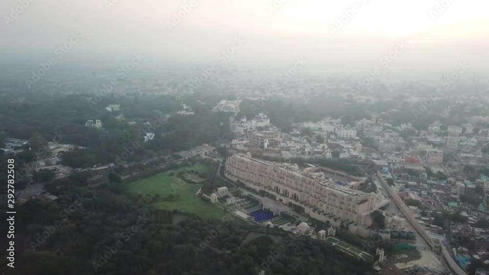 Sunrise Aerial View of Agra, India Sunrise Aerial View of Agra, India