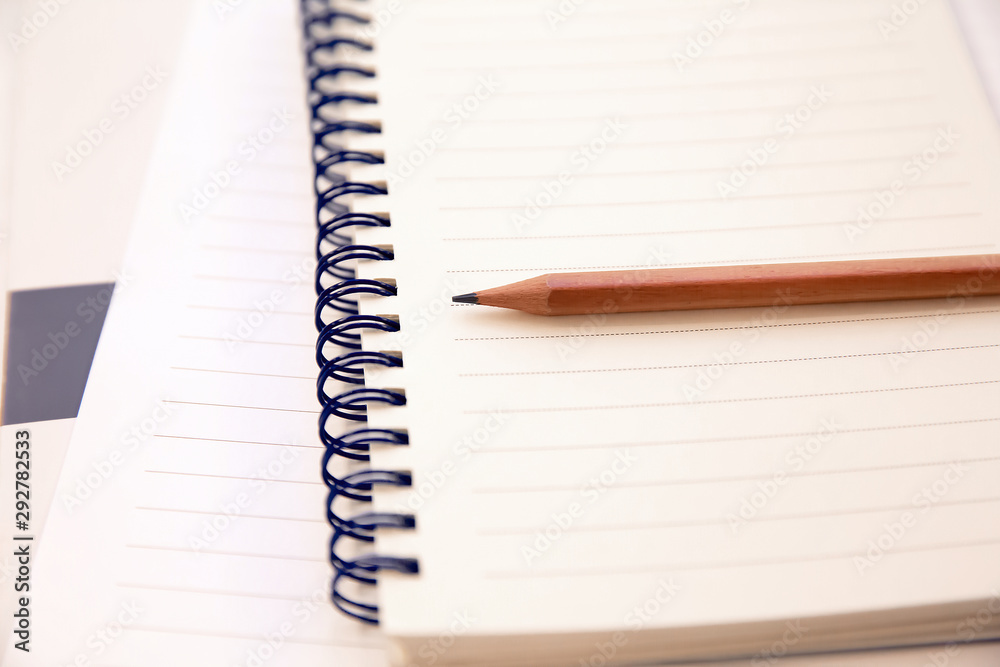 Pencil and notebooks For reminder, planning concept. Pencil and notebooks For reminder, planning concept.