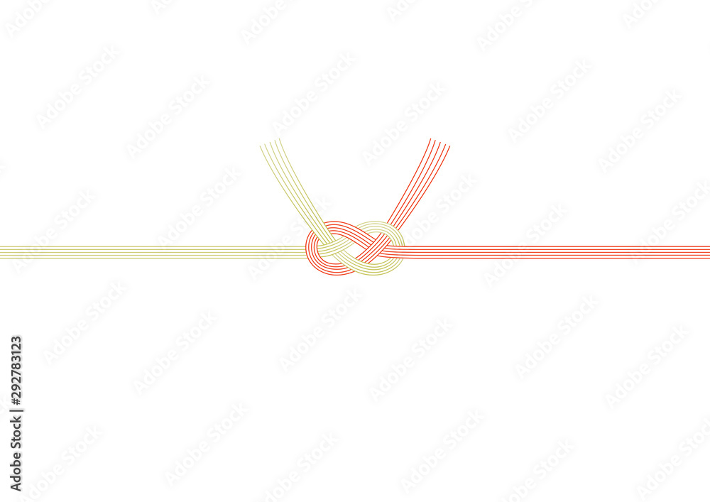 A4サイズ　水引　5本　のし紙　あわじ結び