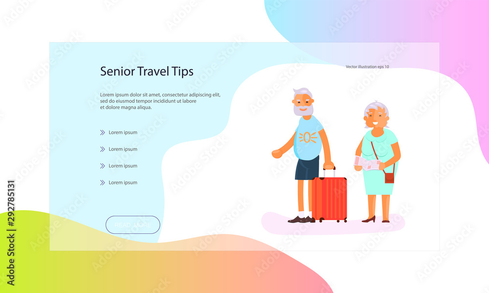 Web page of seniors lifestyle