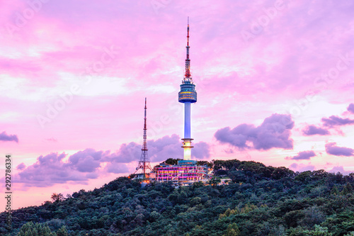 Photography Seoul tower in Seoul, South Korea.