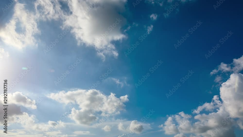 Beautiful blue sky and fast moving clouds with sun.sky clouds nature background.time lapse. Beautiful blue sky and fast moving clouds with sun.sky clouds nature background.time lapse.
