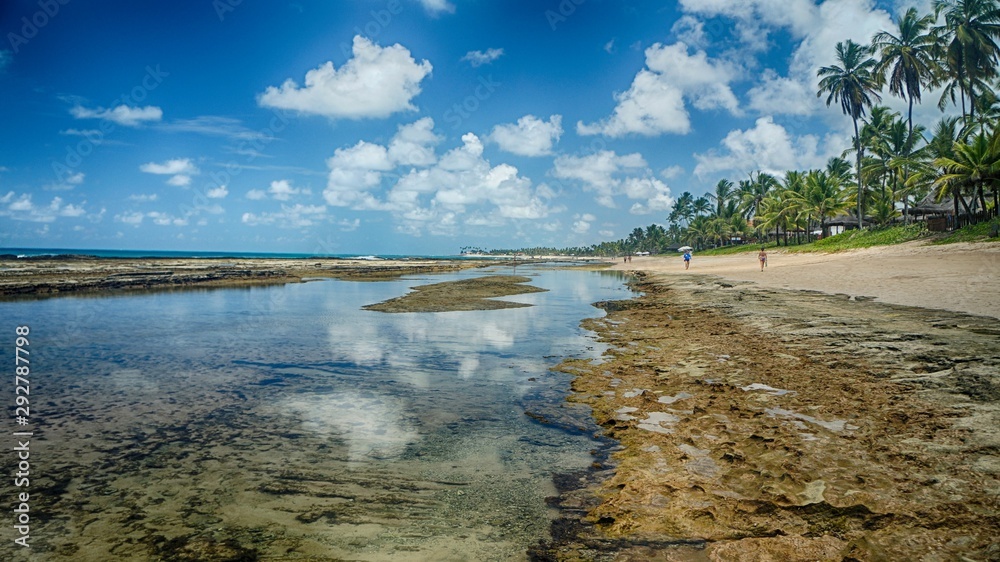 landscape with ocean and blue sky