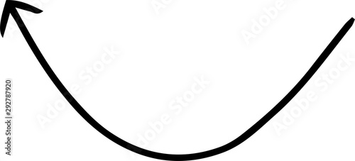 Black Simple thin arrow variation illustration