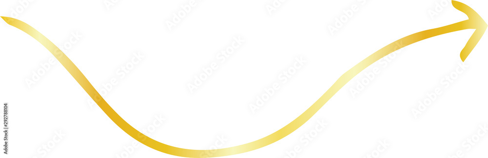 Gold Simple thin arrow variation illustration Gold Simple thin arrow variation illustration