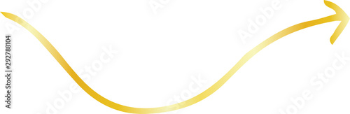 Gold Simple thin arrow variation illustration