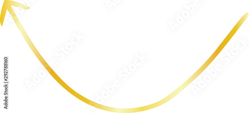 Gold Simple thin arrow variation illustration