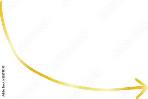 Gold Simple thin arrow variation illustration