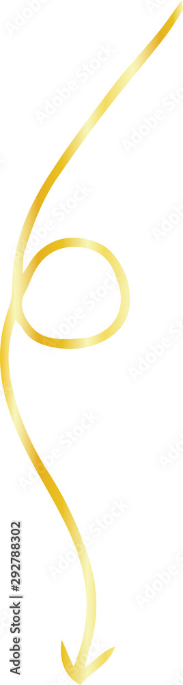 Gold Simple thin arrow variation illustration Gold Simple thin arrow variation illustration
