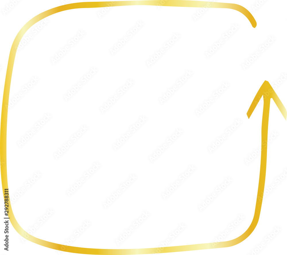 Gold Simple thin arrow variation illustration Gold Simple thin arrow variation illustration