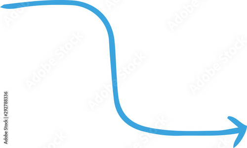 Red and  Simple thin arrow variation illustration