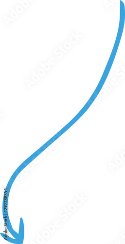 Red and  Simple thin arrow variation illustration
