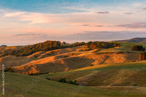 Sunset time in Te Miro, New Zealand