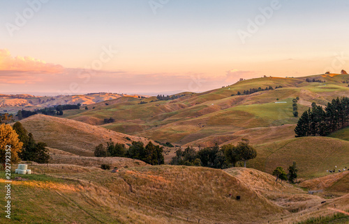 Sunset over Te Miro, New Zealand