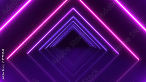 Obraz na płótnie Abstract Neon bright lens flare colored on black background. Laser show colorful design for banners advertising technologies w salonie
