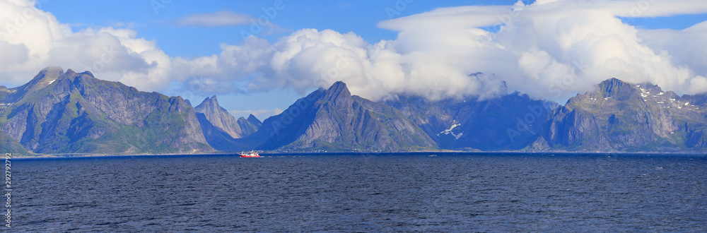 Panoramic view of Lofoten Islands, Norway