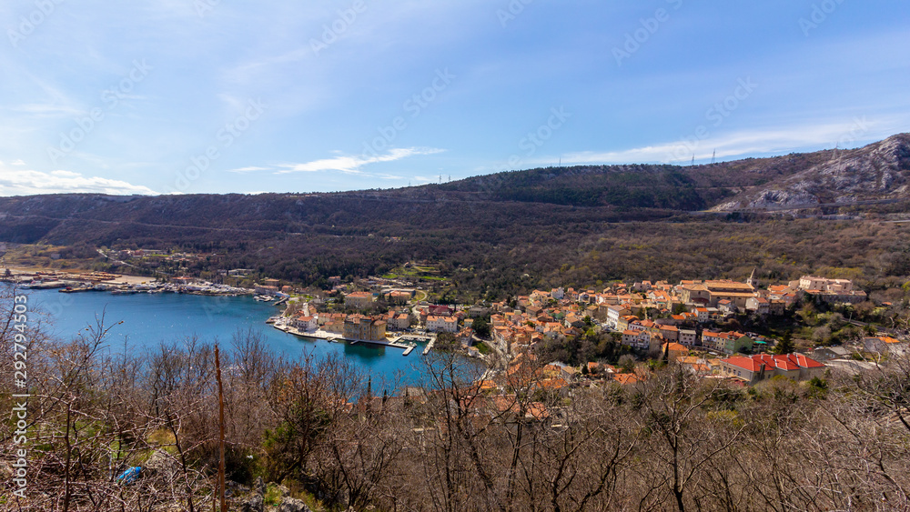 View of a Croatian village on the Dalmation coast