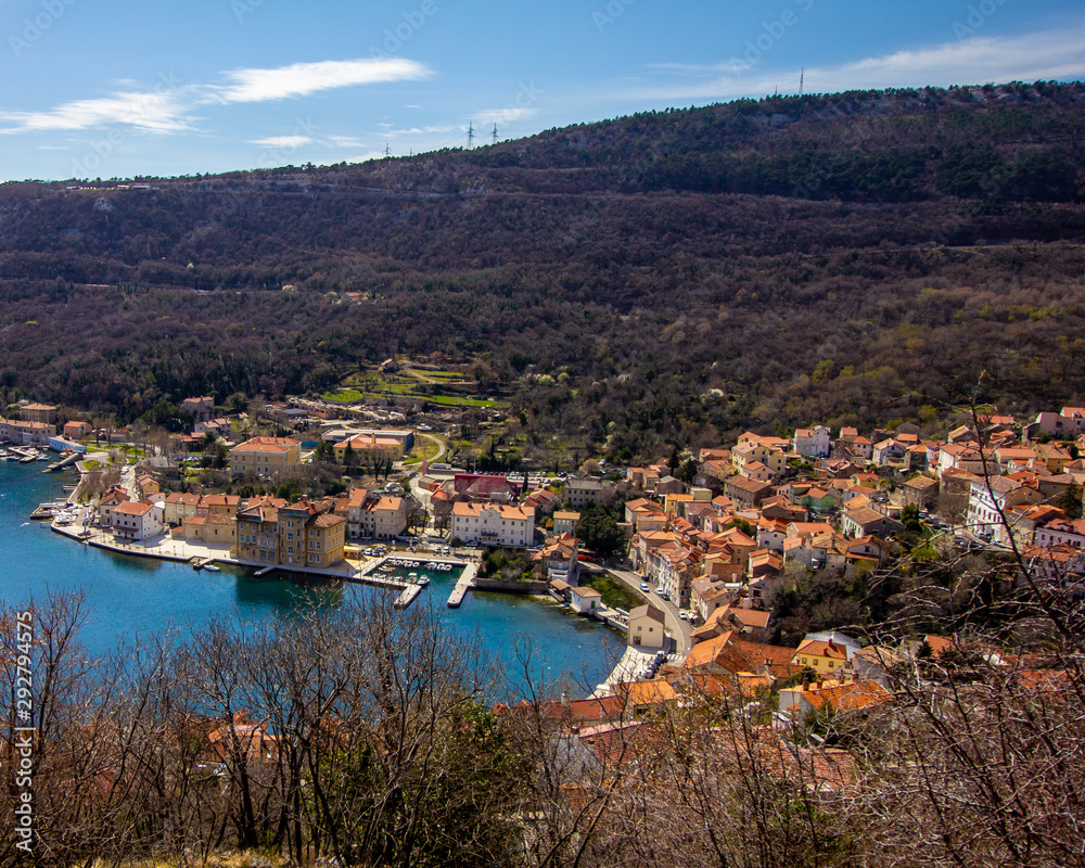 View of a Croatian village on the Dalmation coast