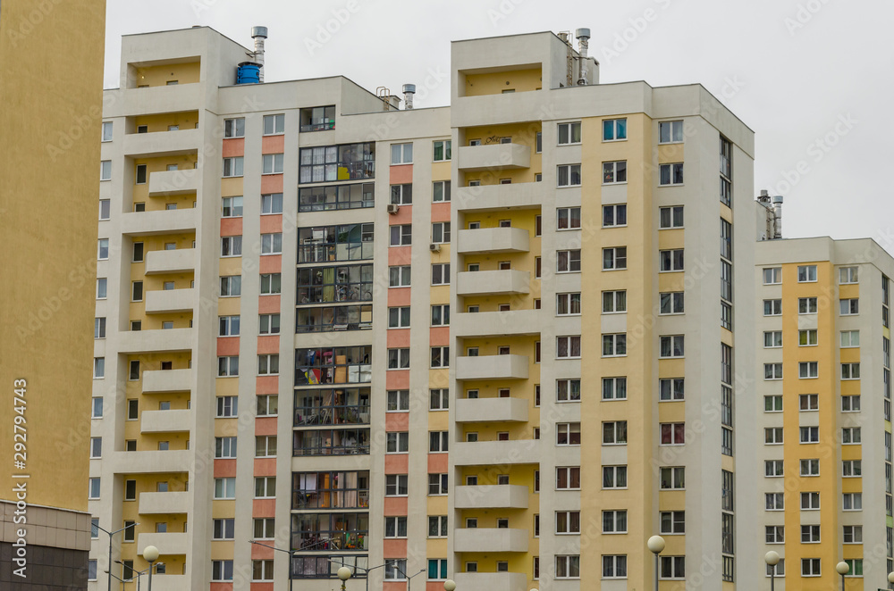 High-rise residential buildings in the new neighborhood
