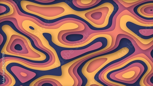 abstract fun and fresh colorful pastel contour wallpaper paper cut out effect background template illustration